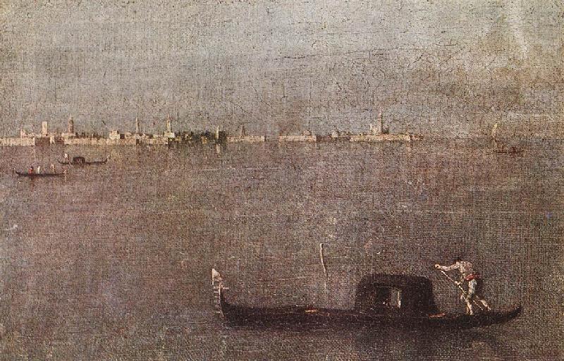 GUARDI, Francesco Gondola in the Lagoon dfhg china oil painting image
